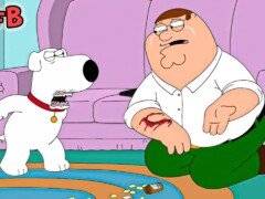 “FAMILY GUY” – BRIAN BIT PETER